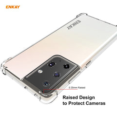 Hat-Prince ENKAY Clear TPU Shockproof Case Soft Anti-slip Cover + 3D Full Screen PET Curved Hot Bending HD Screen Protector Soft Film, Support Fingerprint Unlock, For Samsung Galaxy S21 Ultra 5G, For Xiaomi Mi 11