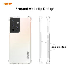 Hat-Prince ENKAY Clear TPU Shockproof Case Soft Anti-slip Cover + 3D Full Screen PET Curved Hot Bending HD Screen Protector Soft Film, Support Fingerprint Unlock, For Samsung Galaxy S21 Ultra 5G, For Xiaomi Mi 11