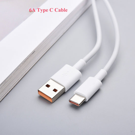 XJ-040 6A USB to USB-C / Type-C Fast Charging Data Cable, Length: 1m, 1m