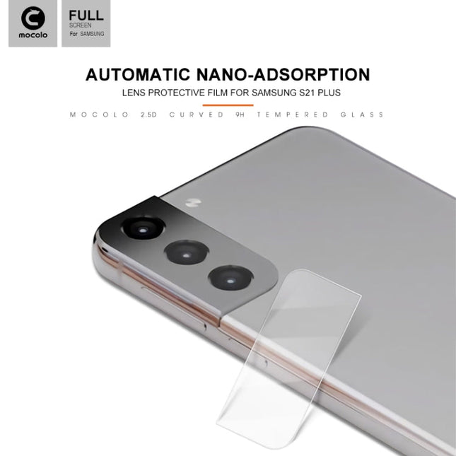 2PCS mocolo 0.15mm 9H 2.5D Round Edge Rear Camera Lens Tempered Glass Film, For Samsung Galaxy S21, For Samsung Galaxy S21+, For Samsung Galaxy S21 Ultra