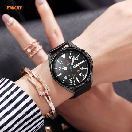For Samsung Galaxy Watch 3 41mm 2 in 1 ENKAY Hat-Prince Electroplate Soft TPU Case + 0.2mm 9H 2.15D Curved Edge Tempered Glass Film