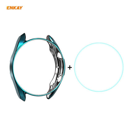 For Samsung Galaxy Watch 3 45mm 2 in 1 ENKAY Hat-Prince Electroplate Soft TPU Case + 0.2mm 9H 2.15D Curved Edge Tempered Glass Film