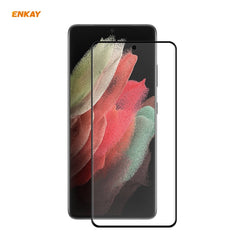 For Samsung Galaxy S21 Ultra 5G ENKAY Hat-Prince 3D Full Screen PET Curved Hot Bending HD Screen Protector Soft Film, For Samsung Galaxy S21 Ultra 5G