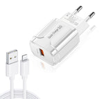 8 Pin Data Cable, EU Plug / White