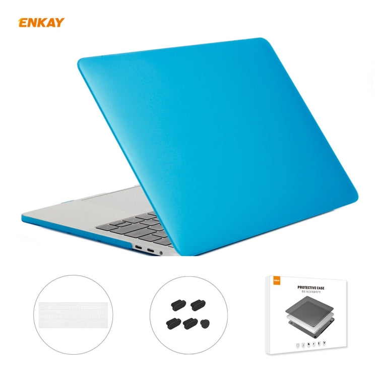 ENKAY 3 in 1 Matte Laptop Protective Case + US Version TPU Keyboard Film + Anti-dust Plugs Set for MacBook Pro 13.3 inch A1706 / A1989 / A2159 (with Touch Bar), For MacBook Pro 13.3 inch A1706 (with Touch Bar)