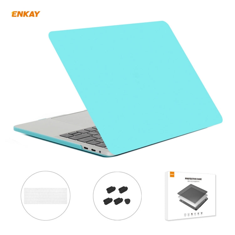 ENKAY 3 in 1 Matte Laptop Protective Case + US Version TPU Keyboard Film + Anti-dust Plugs Set for MacBook Pro 13.3 inch A1706 / A1989 / A2159 (with Touch Bar), For MacBook Pro 13.3 inch A1706 (with Touch Bar)