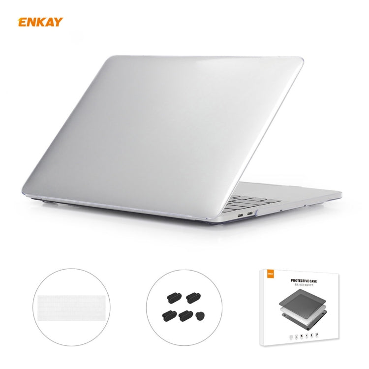 ENKAY 3 in 1 Crystal Laptop Protective Case + EU Version TPU Keyboard Film + Anti-dust Plugs Set for MacBook Pro 13.3 inch A1708 (without Touch Bar), For MacBook Pro 13.3 inch A1708 (without Touch Bar)