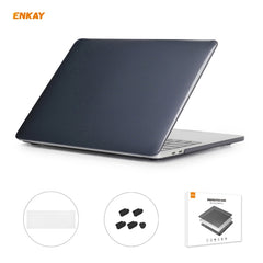 ENKAY 3 in 1  Crystal Laptop Protective Case + EU Version TPU Keyboard Film + Anti-dust Plugs Set for MacBook Pro 15.4 inch A1707 & A1990 (with Touch Bar), For MacBook Pro 15.4 inch A1707 (with Touch Bar)