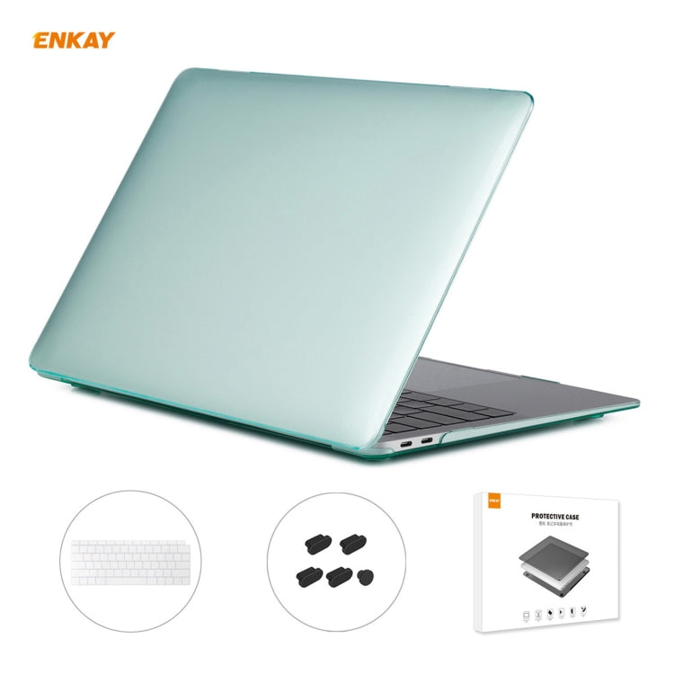 ENKAY 3 in 1 Crystal Laptop Protective Case + US Version TPU Keyboard Film + Anti-dust Plugs Set for MacBook Air 13.3 inch A1932 (2018), For MacBook Air 13.3 inch A1932 (2018)