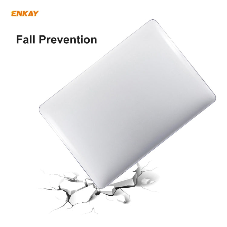 ENKAY 3 in 1 Crystal Laptop Protective Case + EU Version TPU Keyboard Film + Anti-dust Plugs Set for MacBook Air 13.3 inch A1932 (2018), For MacBook Air 13.3 inch A1932 (2018)