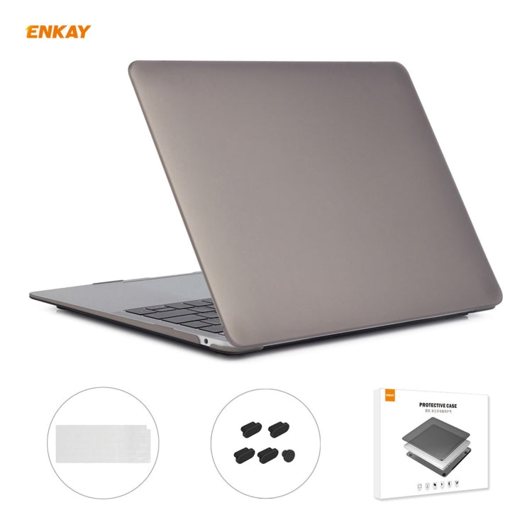 ENKAY 3 in 1 Matte Laptop Protective Case + EU Version TPU Keyboard Film + Anti-dust Plugs Set for MacBook Air 13.3 inch A2179 & A2337 (2020), For MacBook Air 13.3 inch A2179 (2020)