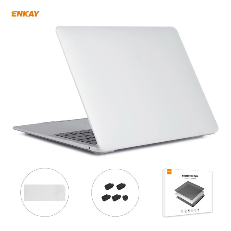 ENKAY 3 in 1 Matte Laptop Protective Case + EU Version TPU Keyboard Film + Anti-dust Plugs Set for MacBook Air 13.3 inch A2179 & A2337 (2020), For MacBook Air 13.3 inch A2179 (2020)