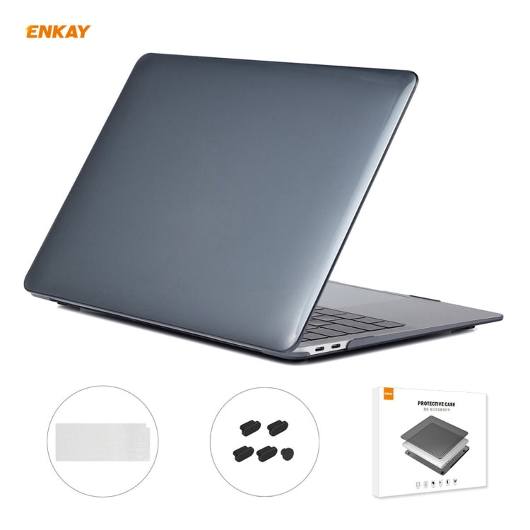 ENKAY 3 in 1 Crystal Laptop Protective Case + EU Version TPU Keyboard Film + Anti-dust Plugs Set for MacBook Air 13.3 inch A2179 & A2337 (2020), For MacBook Air 13.3 inch A2179 (2020)