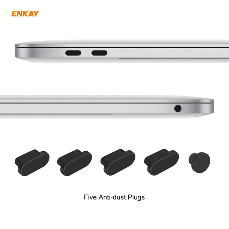 ENKAY 3 in 1 Crystal Laptop Protective Case + US Version TPU Keyboard Film + Anti-dust Plugs Set for MacBook Pro 13.3 inch A2251 & A2289 & A2338 (with Touch Bar), For MacBook Pro 13.3 inch A2251 (with Touch Bar)