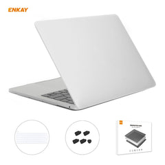 ENKAY 3 in 1 Matte Laptop Protective Case + EU Version TPU Keyboard Film + Anti-dust Plugs Set for MacBook Pro 13.3 inch A2251 & A2289 & A2338 (with Touch Bar), For MacBook Pro 13.3 inch A2251 (with Touch Bar)