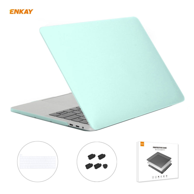 ENKAY 3 in 1 Matte Laptop Protective Case + EU Version TPU Keyboard Film + Anti-dust Plugs Set for MacBook Pro 16 inch A2141 (带Touch Bar) (with Touch Bar), For MacBook Pro 16 inch A2141 (with Touch Bar)