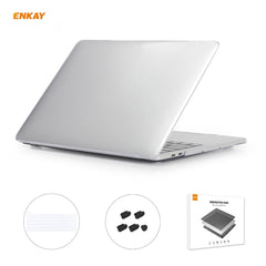 ENKAY 3 in 1 Crystal Laptop Protective Case + EU Version TPU Keyboard Film + Anti-dust Plugs Set for MacBook Pro 16 inch A2141 (with Touch Bar), For MacBook Pro 16 inch A2141 (with Touch Bar)