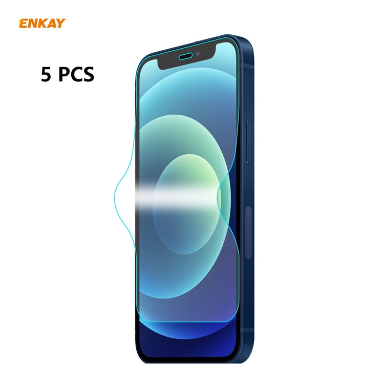 5 PCS ENKAY Hat-Prince 0.1mm 3D Full Screen Protector Explosion-proof Hydrogel Film, For iPhone 12 mini, For iPhone 12 / 12 Pro, For iPhone 12 Pro Max