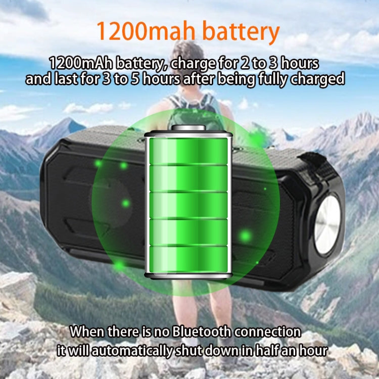 T&G TG280 Solar Power Charging Bluetooth Speakers with Flashlight, Support TF Card / FM / 3.5mm AUX / U Disk / Hands-free Call