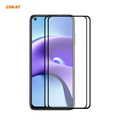 2 PCS ENKAY Hat-Prince Full Glue 0.26mm 9H 2.5D Tempered Glass Full Coverage Film, For Xiaomi Redmi K40 / K40 Pro(+), For Xiaomi Redmi Note 9T, For Xiaomi Redmi 9T, For Samsung Galaxy F62