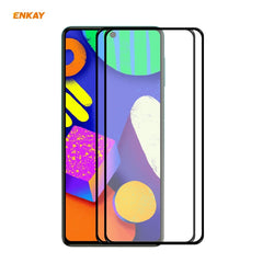 2 PCS ENKAY Hat-Prince Full Glue 0.26mm 9H 2.5D Tempered Glass Full Coverage Film, For Xiaomi Redmi K40 / K40 Pro(+), For Xiaomi Redmi Note 9T, For Xiaomi Redmi 9T, For Samsung Galaxy F62