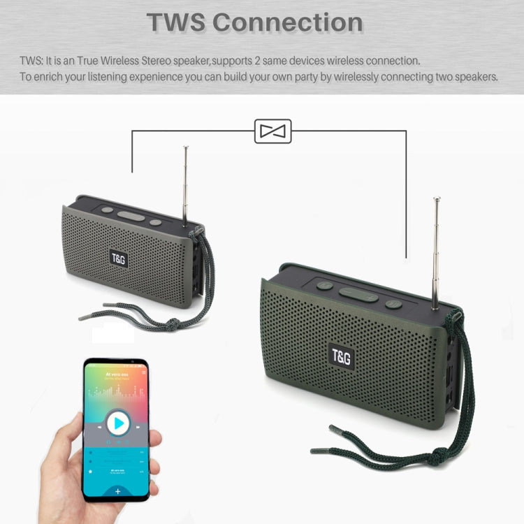 T&G TG282 Portable Bluetooth Speakers with Flashlight, Support TF Card / FM / 3.5mm AUX / U Disk / Hands-free Call