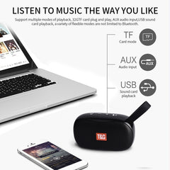 T&G TG173 TWS Subwoofer Bluetooth Speaker With Braided Cord, Support USB / AUX / TF Card / FM