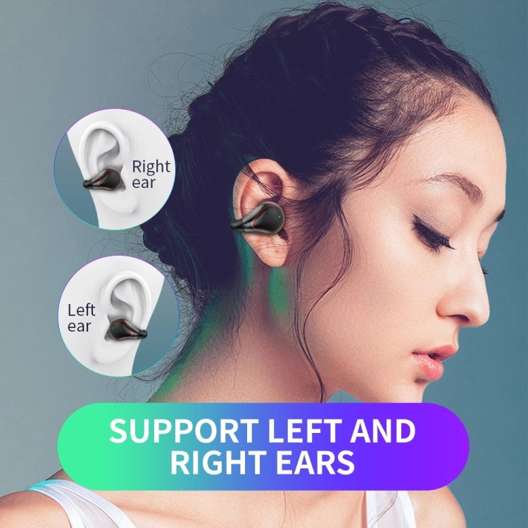 T25 Over-ear Bluetooth 5.0 Single-ear Invisible Wireless Earphone High Definition Call Super Long Standby Bone Conduction Earphone