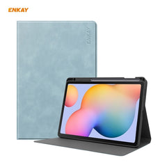 ENKAY ENK-8025 Cow Texture PU Leather + TPU Smart Case with Pen Slot for Samsung Galaxy Tab S6 Lite P610 / P615, For Samsung Galaxy Tab S6 Lite P610, For Samsung Galaxy Tab S6 Lite