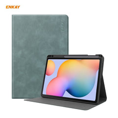 ENKAY ENK-8025 Cow Texture PU Leather + TPU Smart Case with Pen Slot for Samsung Galaxy Tab S6 Lite P610 / P615, For Samsung Galaxy Tab S6 Lite P610, For Samsung Galaxy Tab S6 Lite