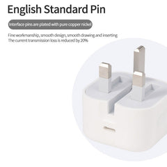 A2344 20W PD 3.0 Type-C / USB-C Folding Travel Charger + USB-C / Type-C to 8 Pin Fast Charging Data Cable Set, UK Plug, Length: 1m