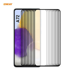 10 PCS ENKAY Hat-Prince Full Glue 0.26mm 9H 2.5D Tempered Glass Full Coverage Film, For Samsung Galaxy A32 5G(10 PCS), For Samsung Galaxy A52 5G(10pcs), For Samsung Galaxy A72 5G(10pcs)