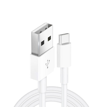 Dual USB Portable Travel Charger + 1 Meter USB to Type-C Data Cable, EU Plug