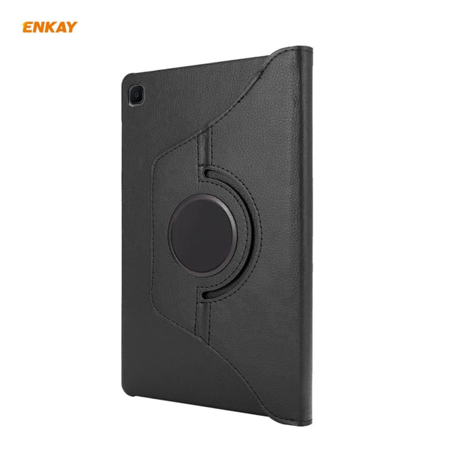 ENKAY ENK-8028 360 Degree Rotation PU Leather Smart Case with Auto Sleep and Holder Function For Samsung Galaxy Tab S6 Lite P610 / P615