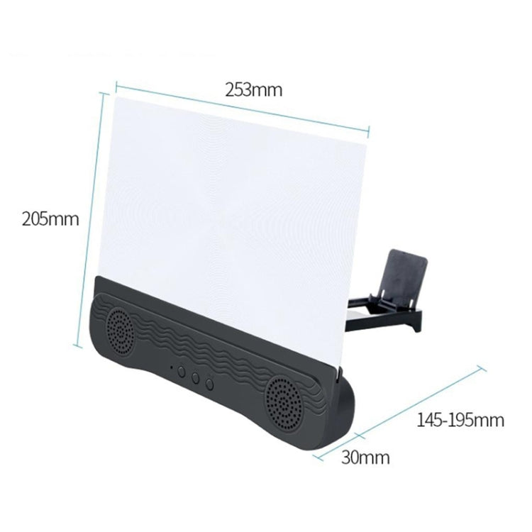 K8 Bluetooth 5.0 Mobile Phone Screen Magnifier 3D Enlarger 12inch Magnifying Bracket Desktop Holder Stand For Phone