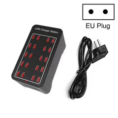 100W 20 USB Ports Fast Charger Station Smart Charger, AC 100-240V, 100W 20 USB Ports EU Plug, 100W 20 USB Ports US Plug, 100W 20 USB Ports AU Plug, 100W 20 USB Ports UK Plug