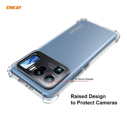 For Xiaomi Mi 11 Ultra Hat-Prince ENKAY Clear TPU Shockproof Case Soft Anti-slip Cover + 3D Full Screen PET Curved Hot Bending HD Screen Protector Soft Film Support Fingerprint Unlock, For Xiaomi Mi 11 Ultra