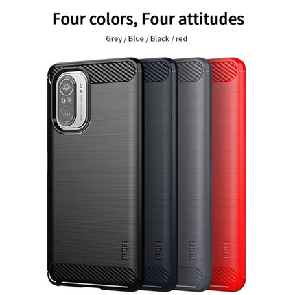 MOFI Gentleness Series Brushed Texture Carbon Fiber Soft TPU Case, For Redmi K40 /K40 Pro /K40 Pro+/Poco F3, For Redmi Note 9s /Note 9 Pro /Note 9 Pro Max, For Xiaomi Redmi Note 10 / Note 10S, For Redmi Note 10 Pro / Note 10 Pro Max��������������������...