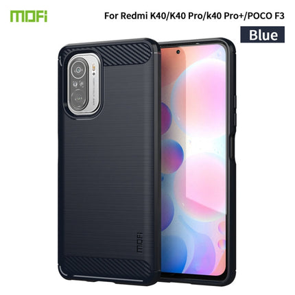 MOFI Gentleness Series Brushed Texture Carbon Fiber Soft TPU Case, For Redmi K40 /K40 Pro /K40 Pro+/Poco F3, For Redmi Note 9s /Note 9 Pro /Note 9 Pro Max, For Xiaomi Redmi Note 10 / Note 10S, For Redmi Note 10 Pro / Note 10 Pro Max��������������������...