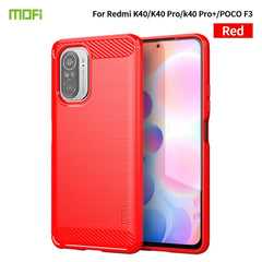 MOFI Gentleness Series Brushed Texture Carbon Fiber Soft TPU Case, For Redmi K40 /K40 Pro /K40 Pro+/Poco F3, For Redmi Note 9s /Note 9 Pro /Note 9 Pro Max, For Xiaomi Redmi Note 10 / Note 10S, For Redmi Note 10 Pro / Note 10 Pro Max��������������������...