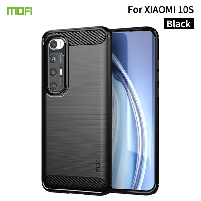 MOFI Gentleness Series Brushed Texture Carbon Fiber Soft TPU Case, For Xiaomi Mi 10S, For?Xiaomi Mi 11, For Xiaomi Mi 11