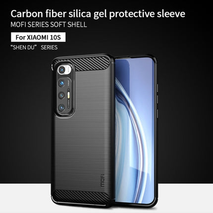 MOFI Gentleness Series Brushed Texture Carbon Fiber Soft TPU Case, For Xiaomi Mi 10S, For?Xiaomi Mi 11, For Xiaomi Mi 11