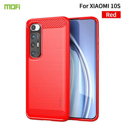 MOFI Gentleness Series Brushed Texture Carbon Fiber Soft TPU Case, For Xiaomi Mi 10S, For?Xiaomi Mi 11, For Xiaomi Mi 11