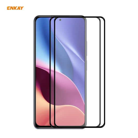 2 PCS ENKAY Hat-Prince Full Glue 0.26mm 9H 2.5D Tempered Glass Full Coverage Film, For Xiaomi Poco F3(2pcs), For Xiaomi Mi 11X / 11X Pro / 11i(2pcs)