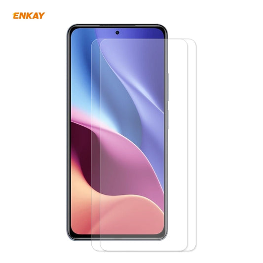 2 PCS ENKAY Hat-Prince 0.26mm 9H 2.5D Curved Edge Tempered Glass Film, For Xiaomi Poco F3, For Xiaomi Mi 11X / 11X Pro / 11i
