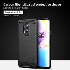 For OnePlus 8 Pro MOFI Gentleness Series Brushed Texture Carbon Fiber Soft TPU Case, For OnePlus 8 Pro