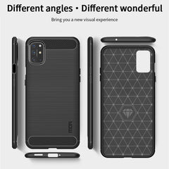 For OnePlus 8T MOFI Gentleness Series Brushed Texture Carbon Fiber Soft TPU Case, For OnePlus 8T