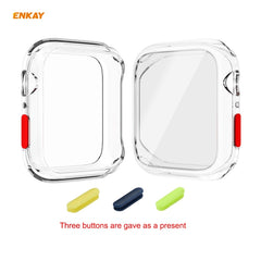 ENKAY Hat-prince Full Coverage TPU Case + Tempered Glass Protector for Apple Watch Series 6 / 5 / 4 / SE 44mm, For Apple Watch Series 6 / 5 / 4 / SE 44mm