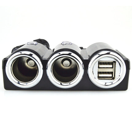 DC 12V / 24V Dual USB Multi Female Car Cigarette Lighter Splitter Socket Adapter Charger Socket Power Adapter / Charger, DC 12V / 24V 2 Socket
