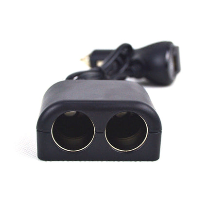 Cigarette Lighter Adapter 2 Socket Cigarette Lighter Splitter with LED Voltage Display USB Car Charger Adapter, 2 Socket